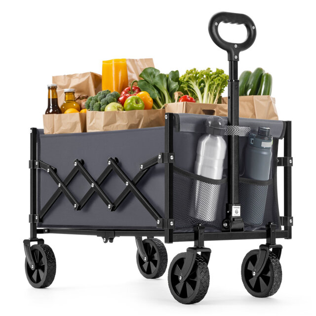 Bilbrey Foldable Camping Cart, Pull Garden Wagon