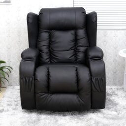 Manual Swivel Rocking Recliner with Heat and Massage