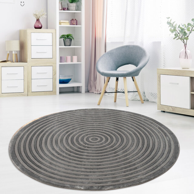 3D Effect Geometric Area Rug Soft Short Pile Carpet For Living Room, Bedroom Hallway Runner Rug Round Rug Floor Mats Door Mats