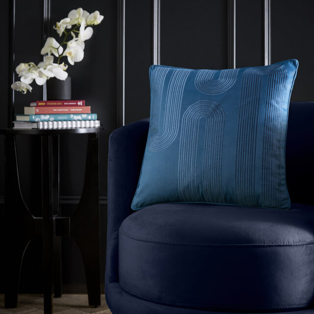 Laurence Llewelyn-Bowen Diva Embroidery Cushion Teal