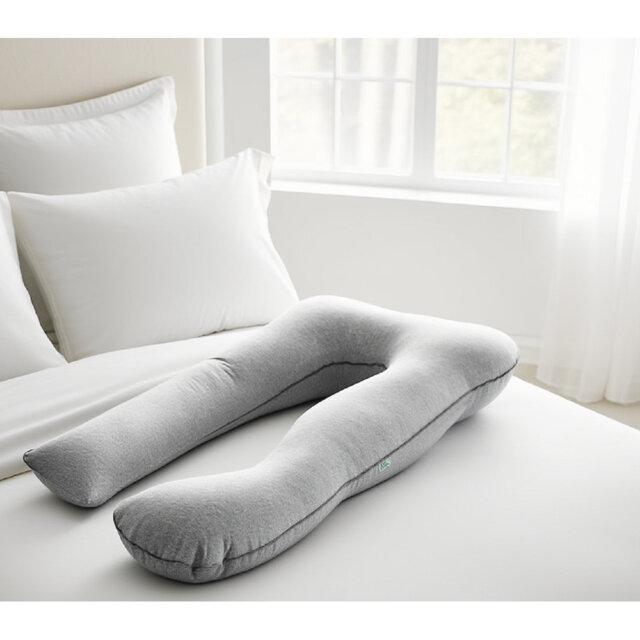 U SHAPED FULL BODY PILLOW GREY
