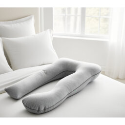 U SHAPED FULL BODY PILLOW GREY