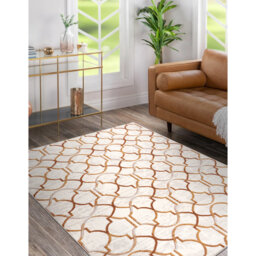 Neske Geometric Machine Woven Area Rug