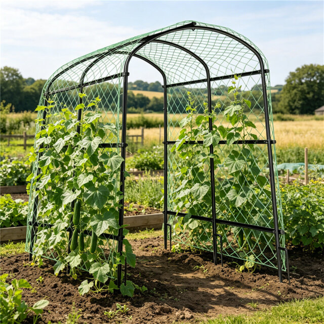 160cm H 162cm L 105cm W Metal Arbour in Black