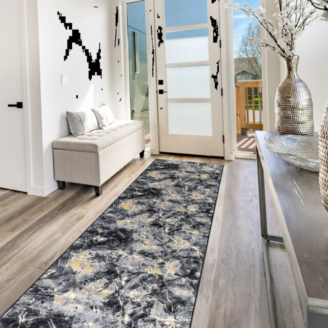 Luxury Non Slip Marble Design Large Area Rugs Living Room Bedroom Soft Carpet Hallway Abstract Pattern Floor Mats Door Mat