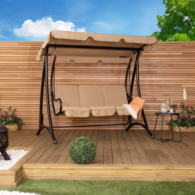 3 Person Porch Swing with Canopy