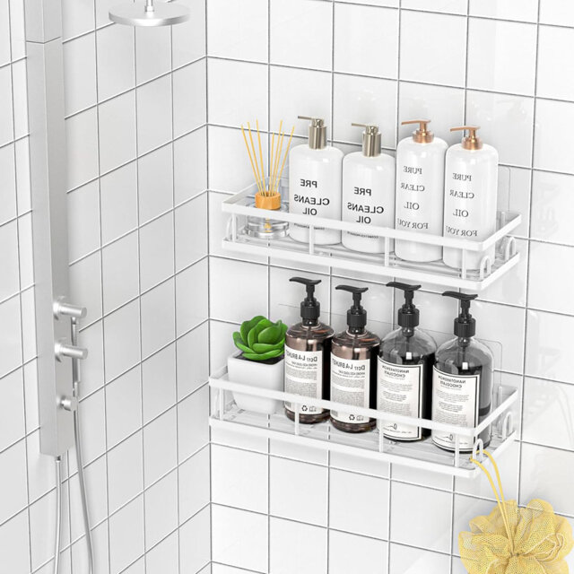 Shower Caddy, Shower Shelf No Drilling, Bathroom Accessory ,2 Pack