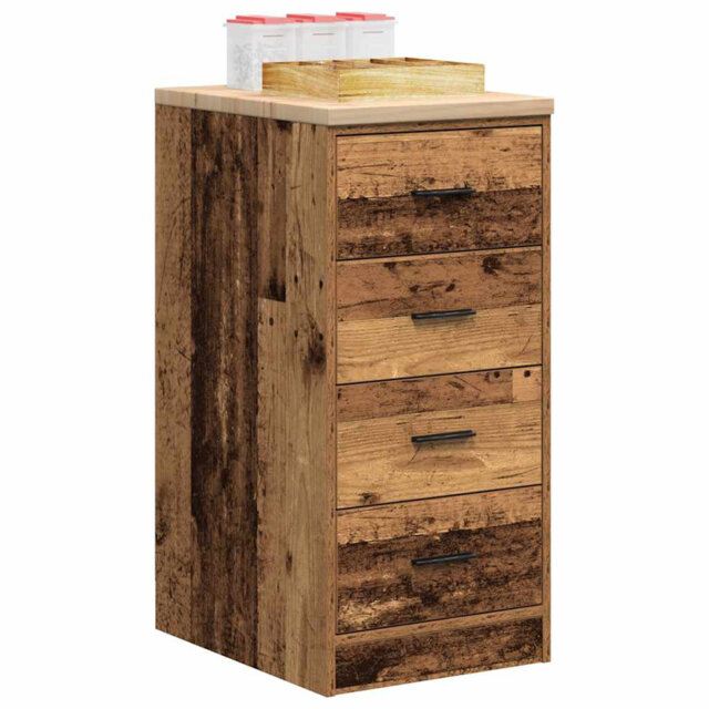Garage Storage Cabinet Artisan Oak 40X51x85 Cm Solid Wood Pine