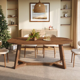 Oval Solid Wood Dining Table