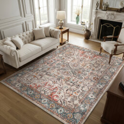 Oriental Vintage Area Rug Multicolour/Grey