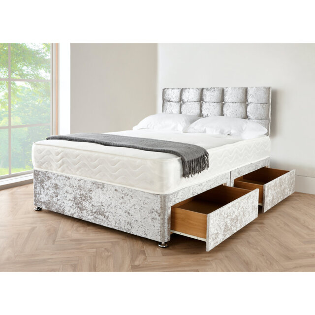 Abbie-Lee Upholstered Divan Bed with Mattress