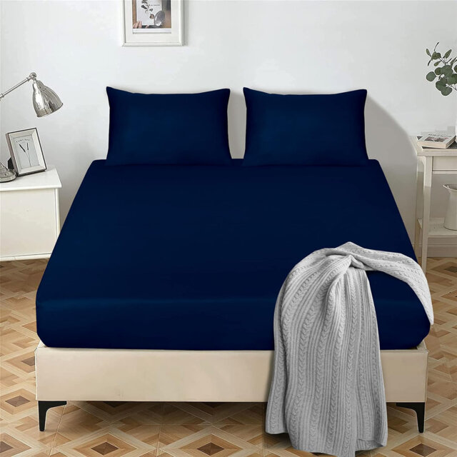Ewoud Super Soft Microfiber Fitted Sheet – 25cm Deep Pocket, Brushed Finish