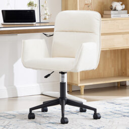 Height-Adjustable 360°Swivel Desk Chair Modern Elegant Office Chair with Silent Casters Ergonomic Thick-Padded Computer Chair