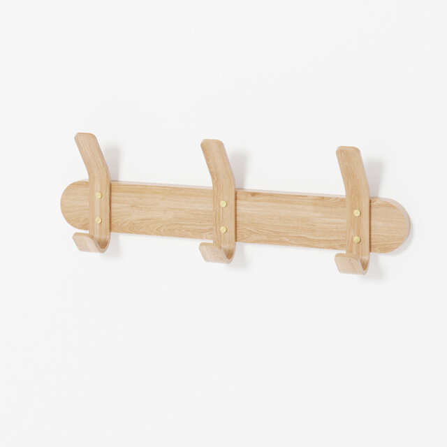 Cesc Solid Wood 3 - Hook Wall Mounted Coat Rack
