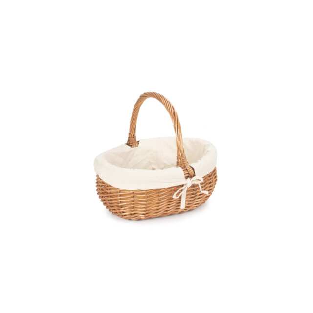 Wicker Lined Shopper Basket