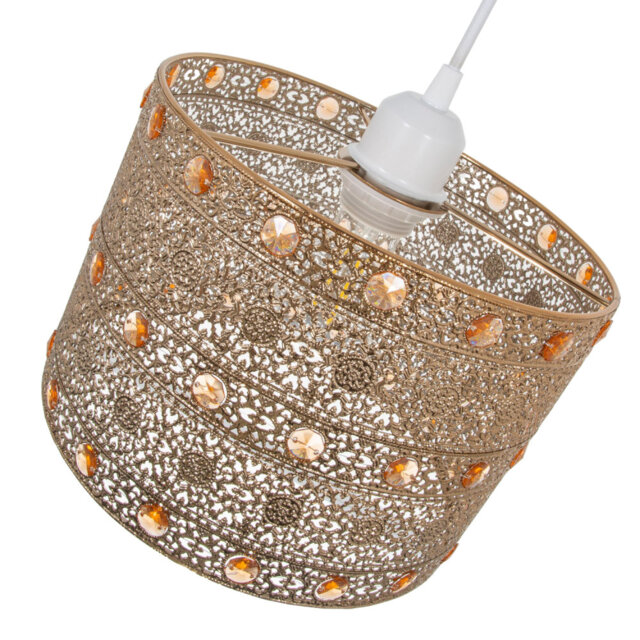 Antique Acrylic Gem Moroccan Style Chandelier Pendant Light Shade Fitting