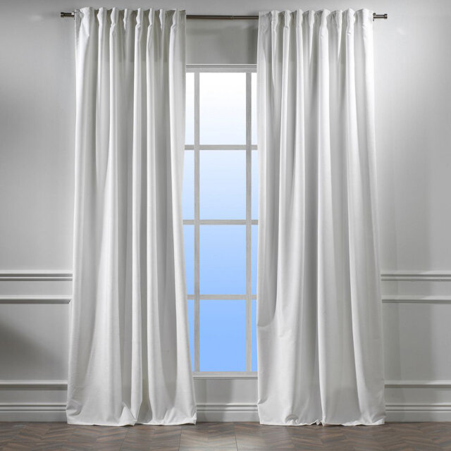 Velvet Blackout Tab Top Single Curtain Panel
