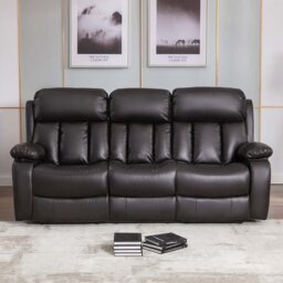Deneka 3 Seater Linen Reclining Sofa