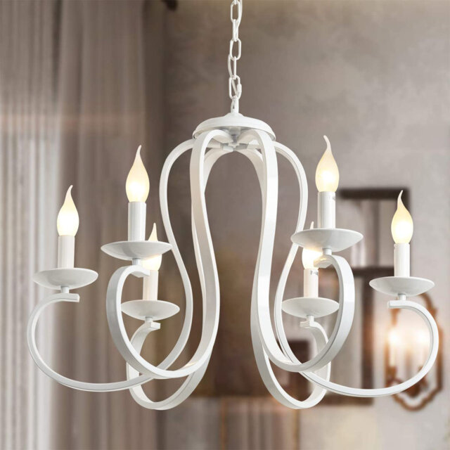Kulpsville 6 - Light Candle Style Chandelier