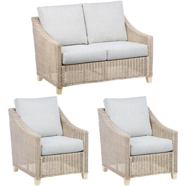 Moncla 4 Piece Conservatory Sofa Set