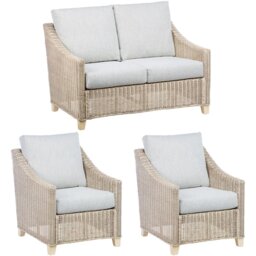 Moncla 4 Piece Conservatory Sofa Set