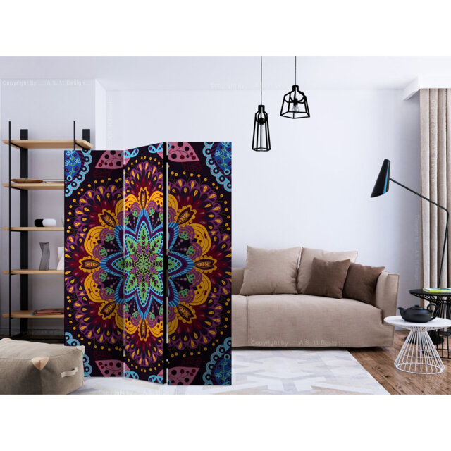 135cm W x 172cm H 3 - Panel Wood Folding Room Divider