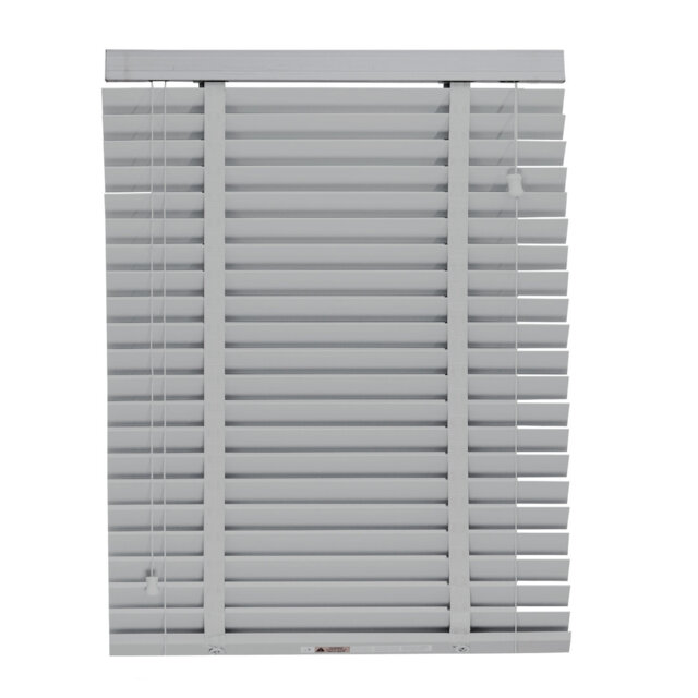 Faux Wood Tape Window Blind, Cordless Venetian Blind for Home & Office