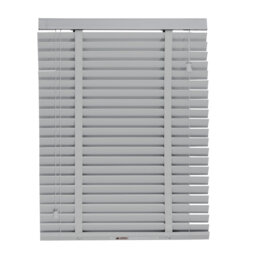 Faux Wood Tape Window Blind, Cordless Venetian Blind for Home & Office