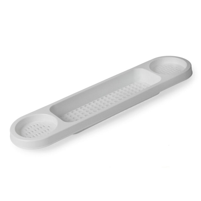 Plastic Over Bath Rack - White