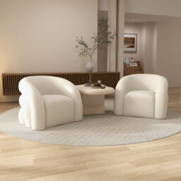 Upholstered Swivel Barrel Chair