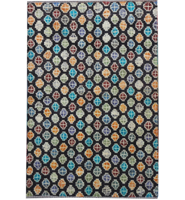Geometric Hand Knotted Area Rug