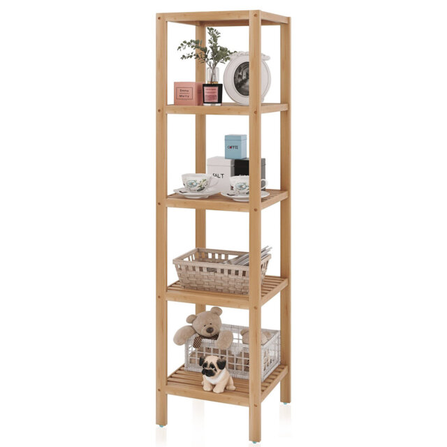 Addisynn Solid Wood Freestanding Bathroom Shelves