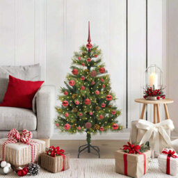 Artificial Hinged Christmas Tree with Cones