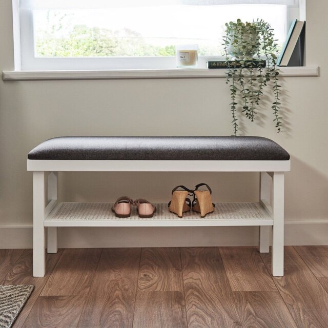 Tenaya Polyester Upholstered Storage Bench