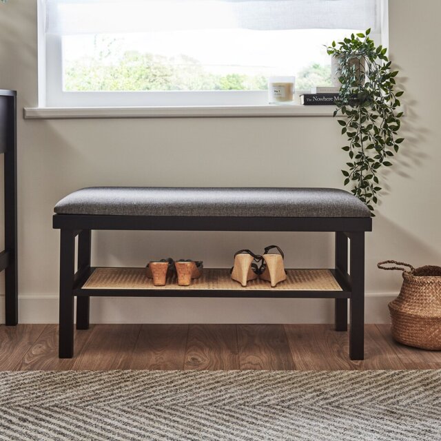 Tenaya Polyester Upholstered Storage Bench