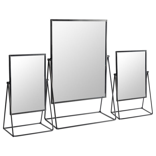 Harbour Housewares - Dressing Table Mirror Set Make-Up Bathroom Vanity Mirror - 3pc Set