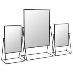 Harbour Housewares - Dressing Table Mirror Set Make-Up Bathroom Vanity Mirror - 3pc Set