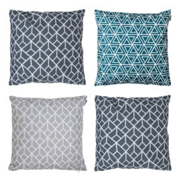 Bean Bag Bazaar Geometric Print Indoor-Outdoor Cushions, Multicolour