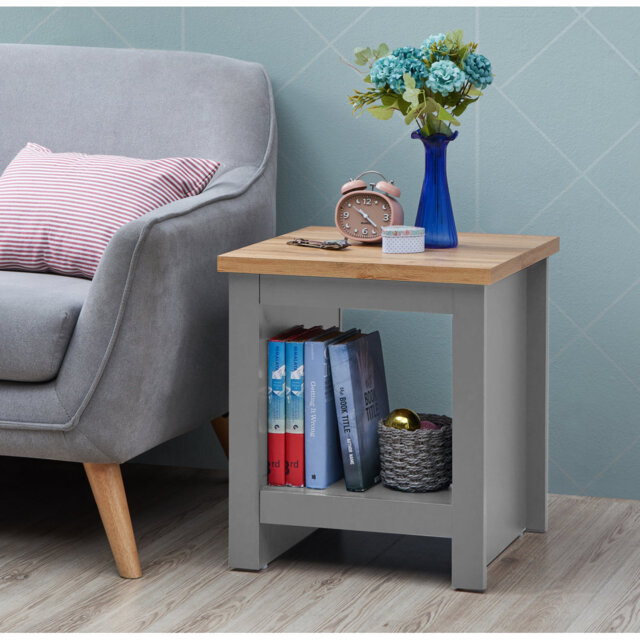 Aquitaine Lamp Side Table with Storage