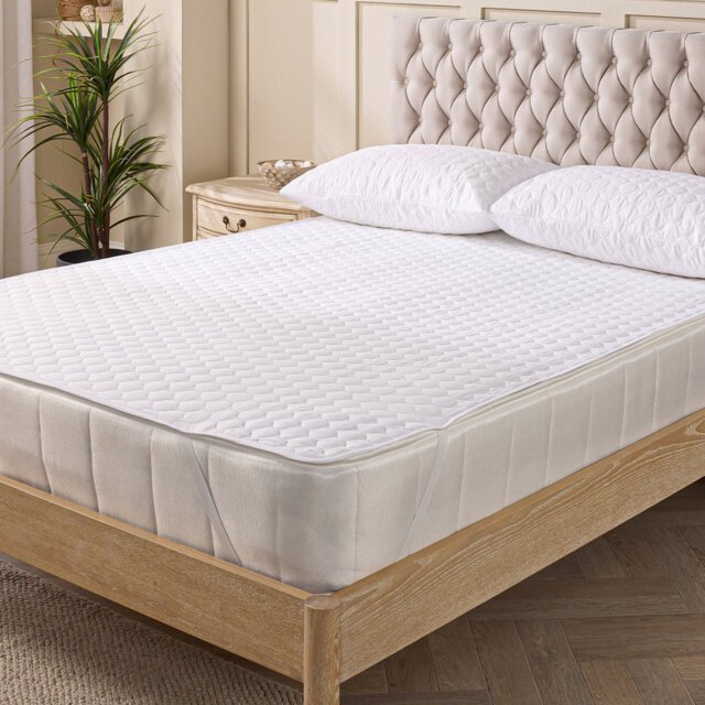 "Slumberdown Anti Allergy Mattress Protector â Allergy UK Approved Quilted Mattress Cover, Anti-Bacterial & Dust Mite Resistant â Soft Touch, Deep "