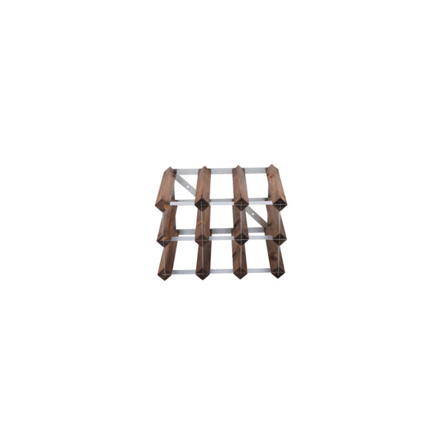 Assembled wine rack for 9 bottles. Made of Swedish pine wood and produced in Sweden.