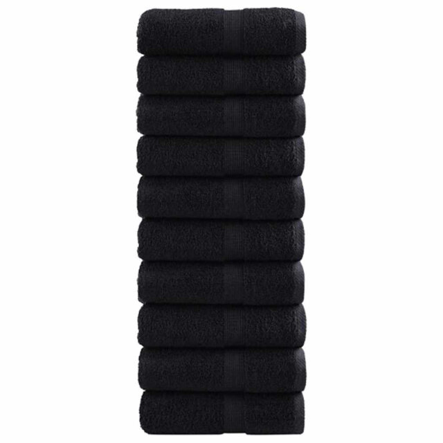 Guest Towels 50 Pcs Black 30 X 30 Cm Cotton