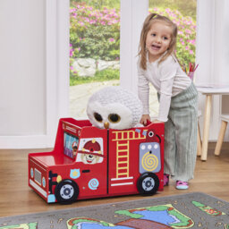 Kids Fire Engine Toy Box