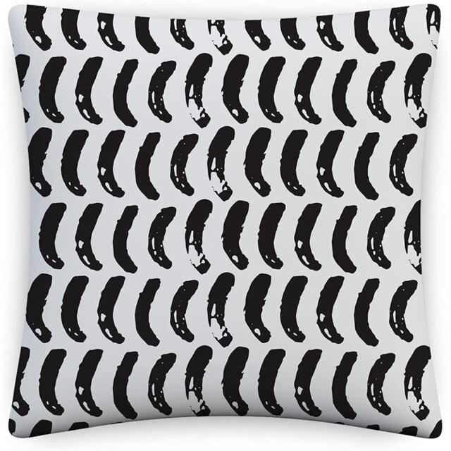 Indoor / Outdoor Damask White Square Cushion Cover