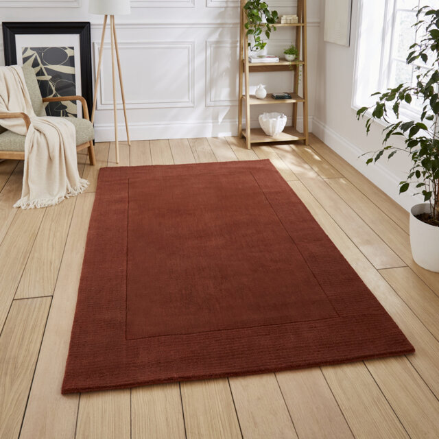 Windsor Plain Wool Border Rug