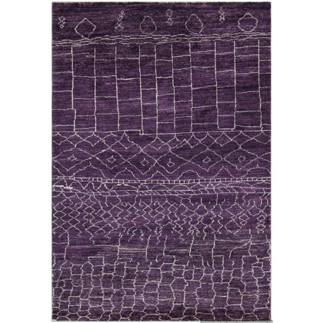 Geometric Hand Knotted 116cm X 173cm Area Rug