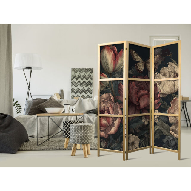 171cm H Solid Wood Folding Room Divider