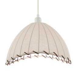 16cm H Fabric Drum Pendant Shade ( No Direct Attachment Method ) in White