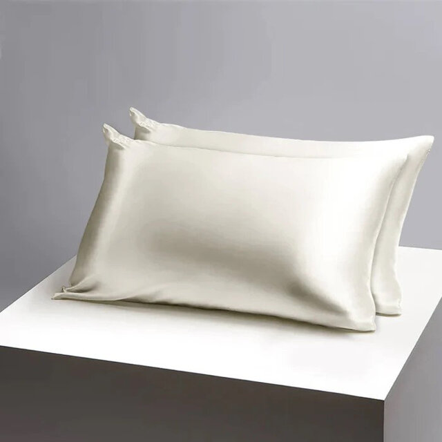 Easy Care Satin Pillow Covers (Set of 2) - Envelope Closure, Wrinkle-Free, Silky Satin Fabric