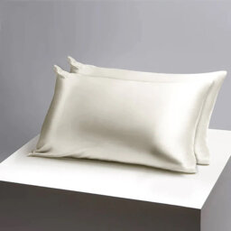 Easy Care Satin Pillow Covers (Set of 2) - Envelope Closure, Wrinkle-Free, Silky Satin Fabric